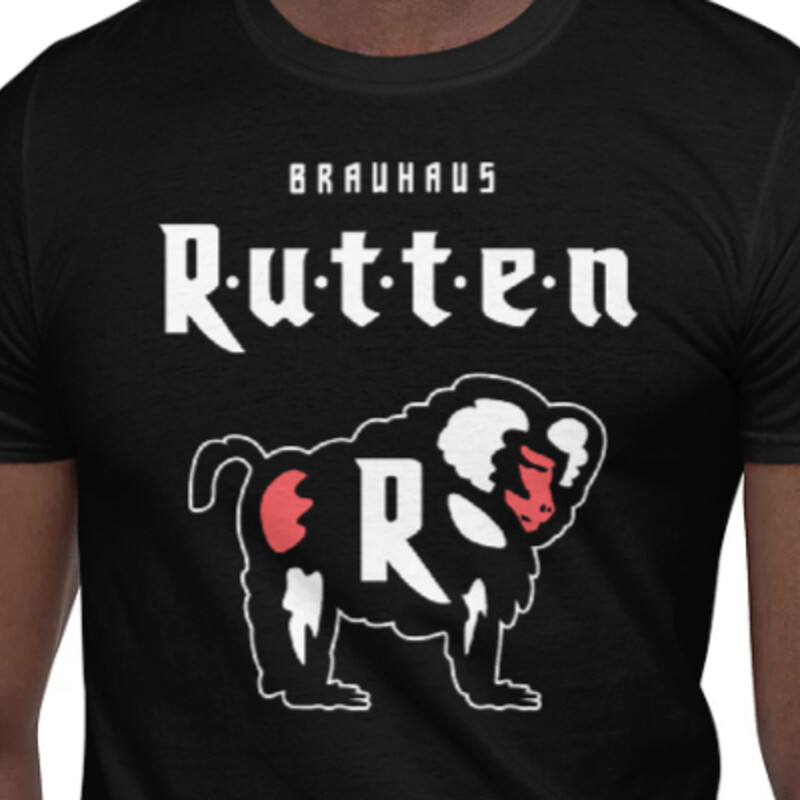 Brauhaus Rutten logo front T-shirt (donker)