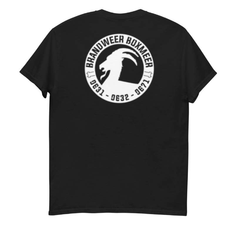 Brandweer Boxmeer t-shirt met logo voor en achter